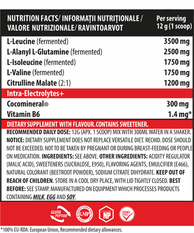Aminoacizi | BCAA-X5® 360g, pudra, Genius Nutrition, Aminoacizi din sursa fermentata, Fara zahar si calorii 1