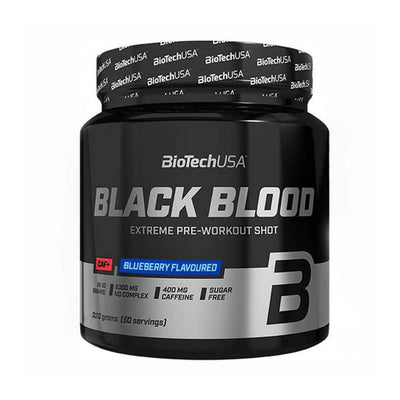 Suplimente antrenament | Black Blood CAF+, pudra, 300g, Biotech USA, Supliment alimentar pre-workout cu cofeina 0