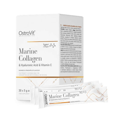 Colagen | Colagen Marin + Acid Hialuronic + Vitamina C 30 plicuri, Ostrovit, Supliment alimentar pentru sanatate si frumusete 0