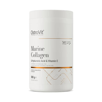 Colagen | Colagen marin + Acid Hialuronic + Vitamina C pudra, 500g, Ostrovit, Supliment alimentar pentru imunitate si frumusete 0