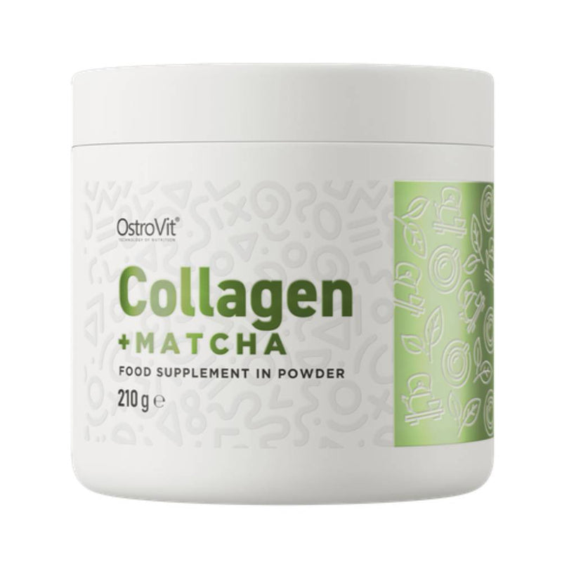 Colagen | Colagen + Matcha pudra, 200g, Ostrovit, Supliment alimentar pentru sanatate si frumusete 0