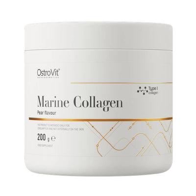 Colagen | Marine Collagen, 200g, pudra cu gust autentic, Ostrovit, Supliment alimentar pe baza de colagen marin 0