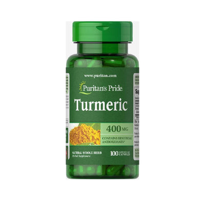 Digestie | Curcuma, 100 capsule cu eliberare rapida, 400 mg, Puritan's Pride, Supliment sanatate digestiva 0