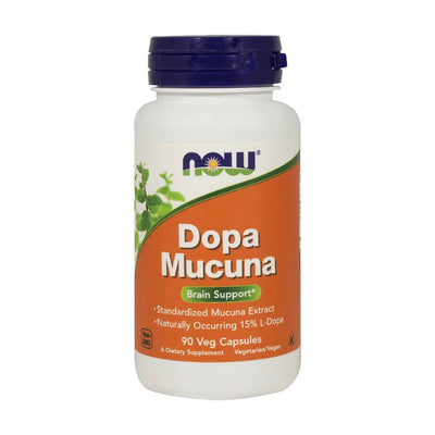Stimulente hormonale | Extract de Dopa Mucuna, 90 capsule, Now Foods, Supliment alimentar vegan 0
