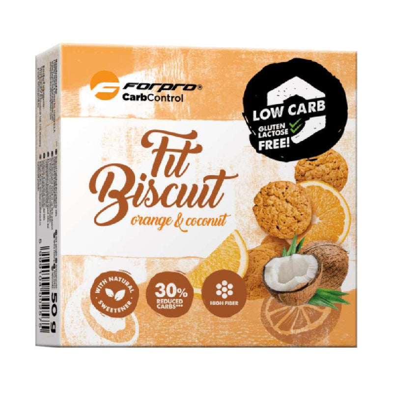 Lactose Free | Fit Biscuit 50g, ForPro, Continut scazut de carbohidrati, Fara zahar 0