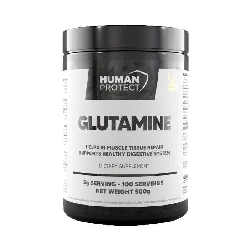 Glutamina | Glutamina pudra, 500g, Human Protect, Supliment alimentar pentru sanatate 0
