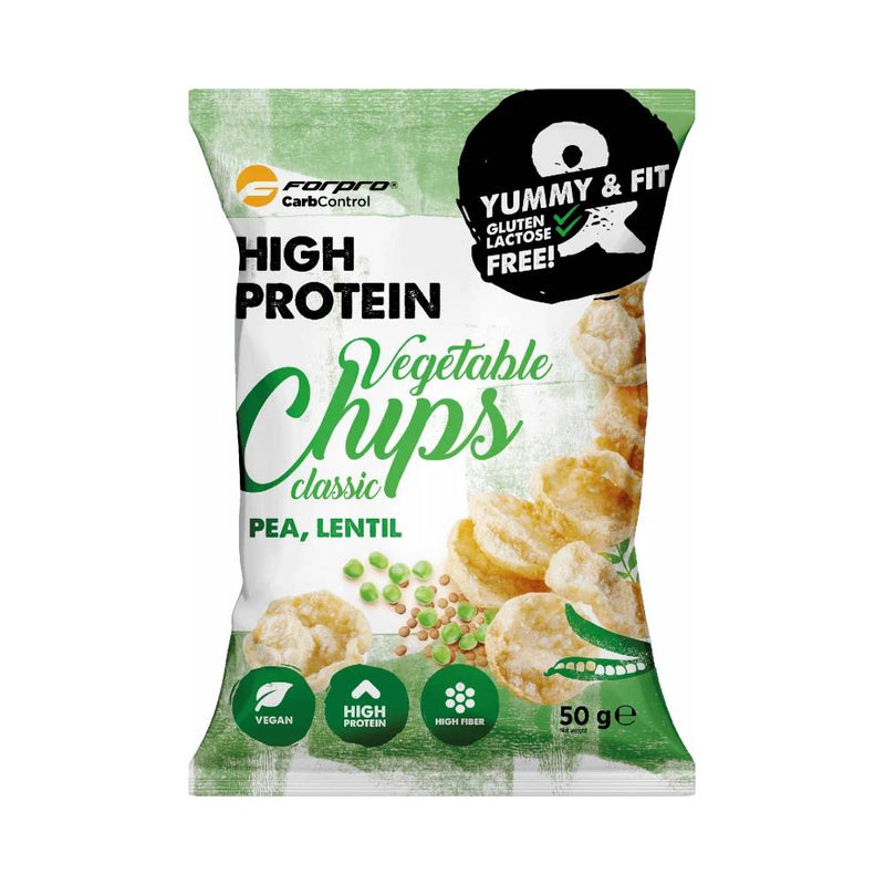 Alimente proteice | High protein vegetable chips, 50g, Forpro, Chipsuri proteice din legume 0