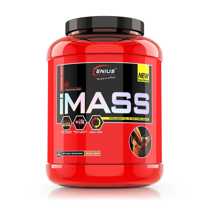 Proteine | iMASS 2500g, pudra, Genius Nutrition, Gainer crestere masa musculara 0