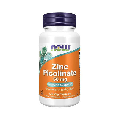 Stimulatoare testosteron | Zinc Picolinat 50mg, 120 capsule vegane, Now Foods, Supliment alimentar pentru imunitate 0