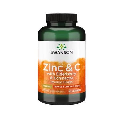 Swanson | Zinc & Vitamina C cu Extract de Soc si Echinacea, 60 capsule masticabile, Swanson, Supliment alimentar pentru imunitate 0