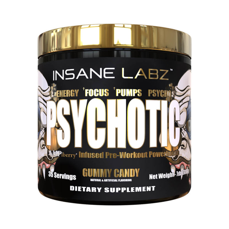 Suplimente antrenament | Psychotic Gold, pudra, 200g, Insane Labz, Supliment alimentar pre-workout cu cofeina 0