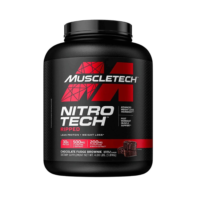 Suplimente antrenament | Nitro Tech Ripped 1,8kg, pudra, Muscletech, Izolat proteic din zer 0