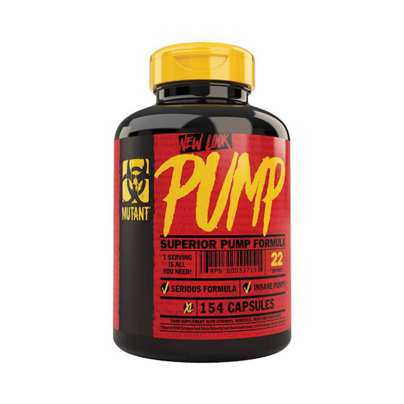 Suplimente antrenament | Pump, 154 capsule, Mutant, Supliment alimentar pre-workout 0
