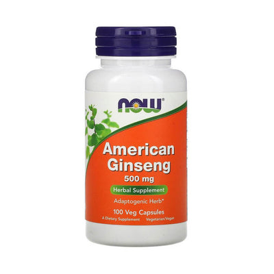 Stimulente hormonale | Ginseng American 500mg, 100 capsule, Now Foods, Supliment alimentar pentru sanatate 0