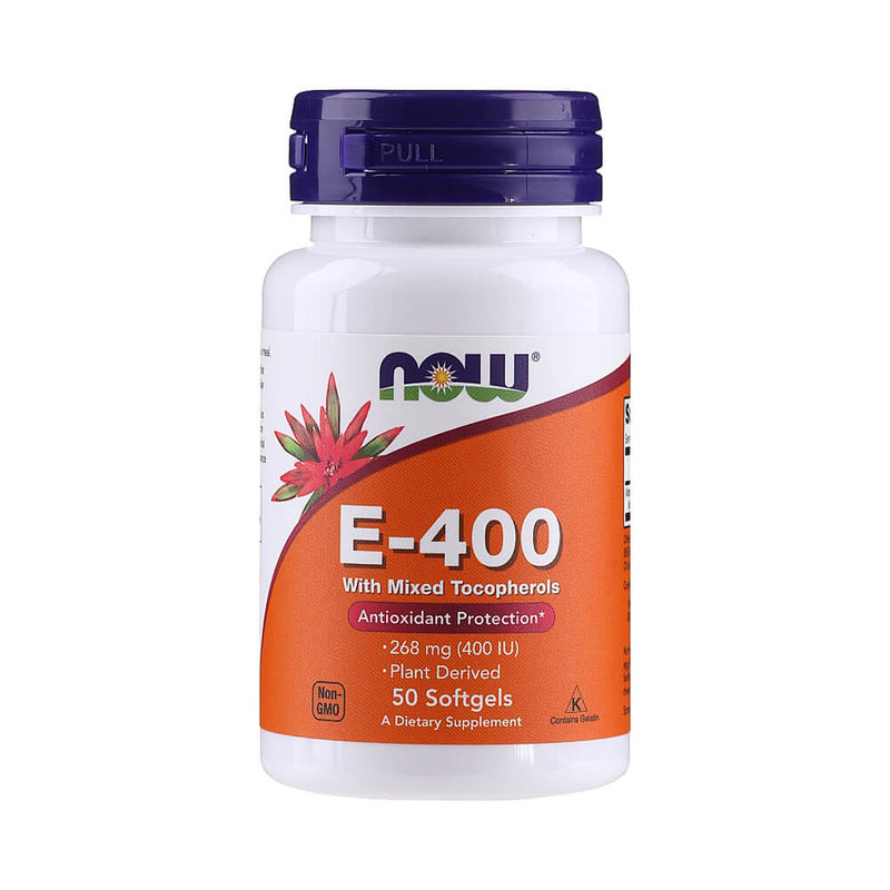 Vitamine si minerale | Vitamina E-400, 50 capsule, Now Foods, Supliment antioxidanti pentru imunitate 0