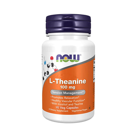 Suplimente pentru sanatate | L-teanina 100mg, 90 capsule vegane, Now Foods, Supliment alimentar antistres 0