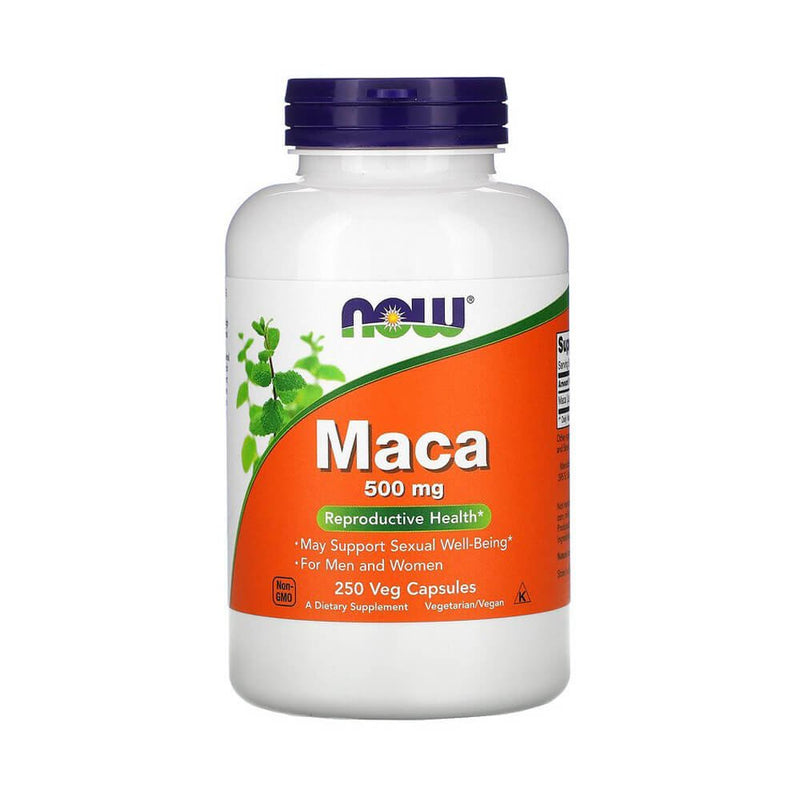 Stimulente hormonale | Maca 500mg, 250 capsule, Now Foods, Supliment stimulator hormonal 0