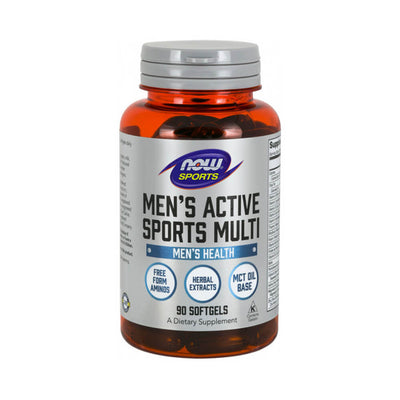 Stimulente hormonale | Men's Active Sports Multi 90 capsule, Now Foods, Complex de vitamine si minerale pentru barbati 0