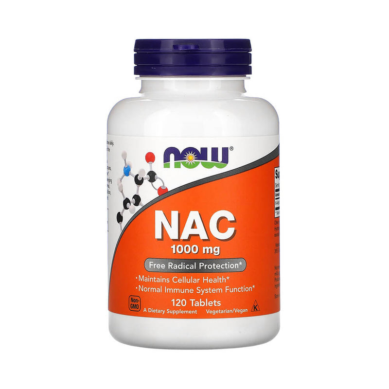 Suplimente pentru sanatate | N-Acetil Cisteina (NAC) 1000mg, 120 tablete, Now Foods, Supliment antioxidanti sportivi 0