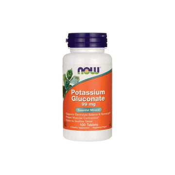 Vitamine si minerale | Gluconat de Potasiu 99mg, 100 tablete, Now Foods, Supliment alimentar 0