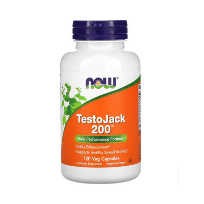 Cresterea masei musculare | Testojack 200 120 capsule vegane, Now Foods, Supliment stimulator hormonal 0