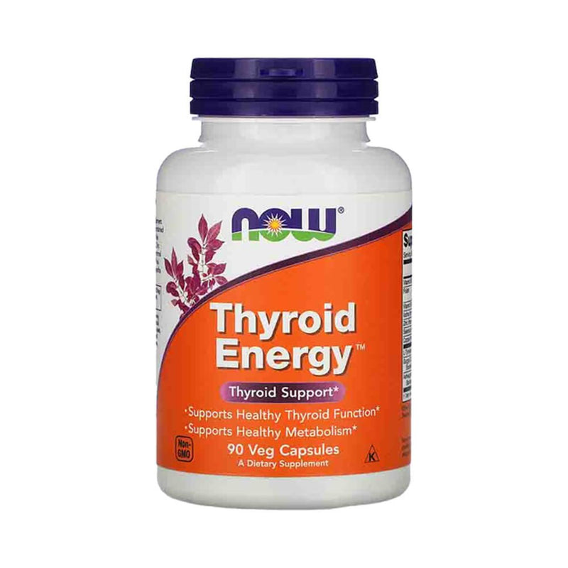 Stimulente hormonale | Thyroid Energy 90 capsule, Now Foods, Supliment alimentar pentru glanda tiroida 0