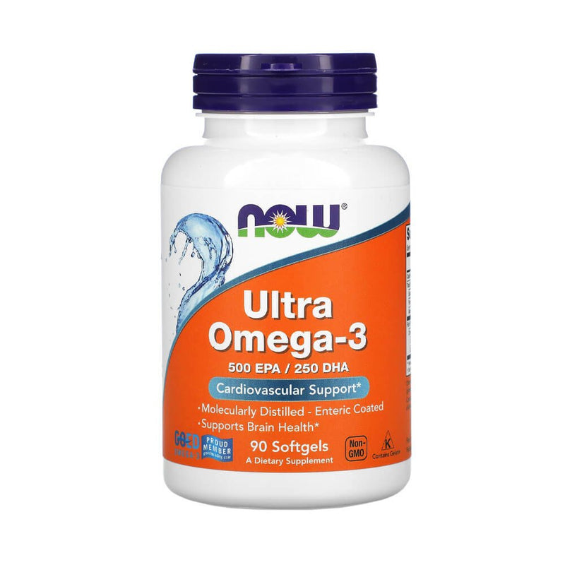 Acizi grasi Omega | Ultra Omega 3 1000mg (500 EPA / 250 DHA), 90 capsule moi, Now Foods, Acizi grasi omega 3 0
