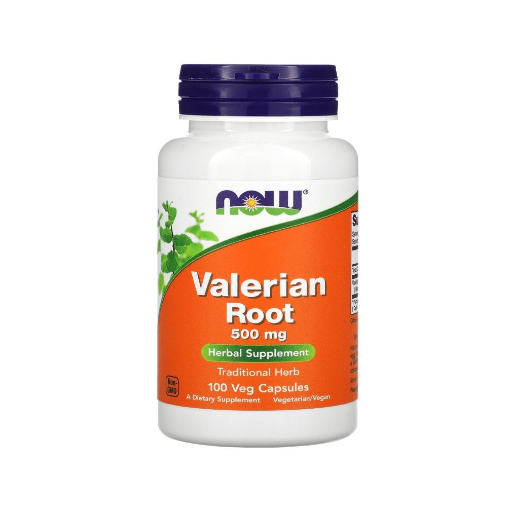 Suplimente pentru somn | Radacina de valeriana 500mg, 100 capsule, Now Foods, Supliment alimentar vegan antistres 0