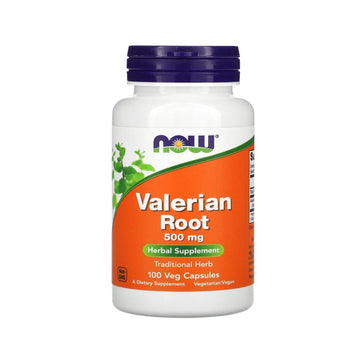 Suplimente pentru somn | Radacina de valeriana 500mg, 100 capsule, Now Foods, Supliment alimentar vegan antistres 0