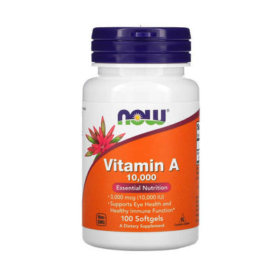 Vitamine si minerale | Vitamina A 10,000IU, 100 capsule, Now Foods, Supliment sanatate sportivi 0