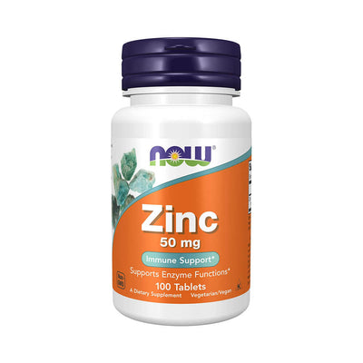 Stimulente hormonale | Gluconat de zinc 50mg, 100 tablete, Now Foods, Supliment alimentar 0