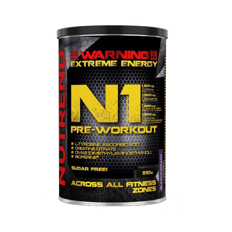 Pre-workout | N1 Pre-Workout, pudra, 510g, Nutrend, Supliment alimentar pre-workout cu cofeina 0