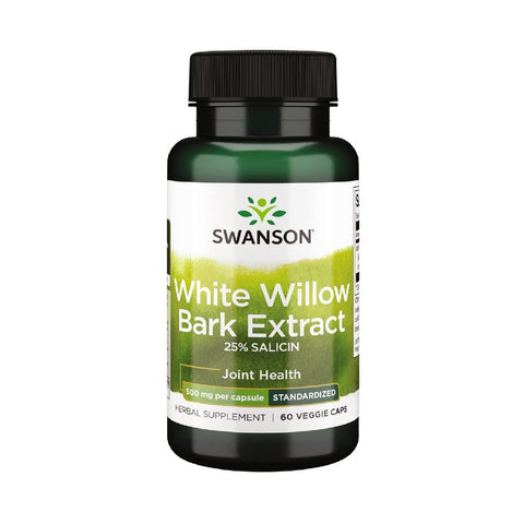 Suplimente pentru oase si articulatii | Extract de scoarta de salcie alba, 500mg, 60 capsule, Swanson, Supliment alimentar pentru articulatii si muschi 0