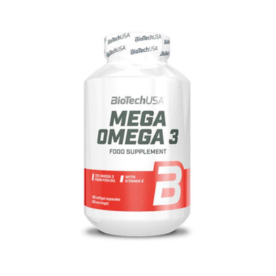 Acizi grasi Omega | Mega Omega 3, 90 capsule, BiotechUSA, Ulei de peste 0