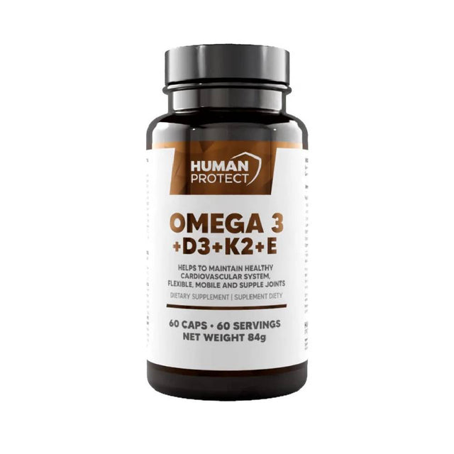 Omega 3 + D3K2 + E 60 capsule, Human Protect, Supliment alimentar pe ...