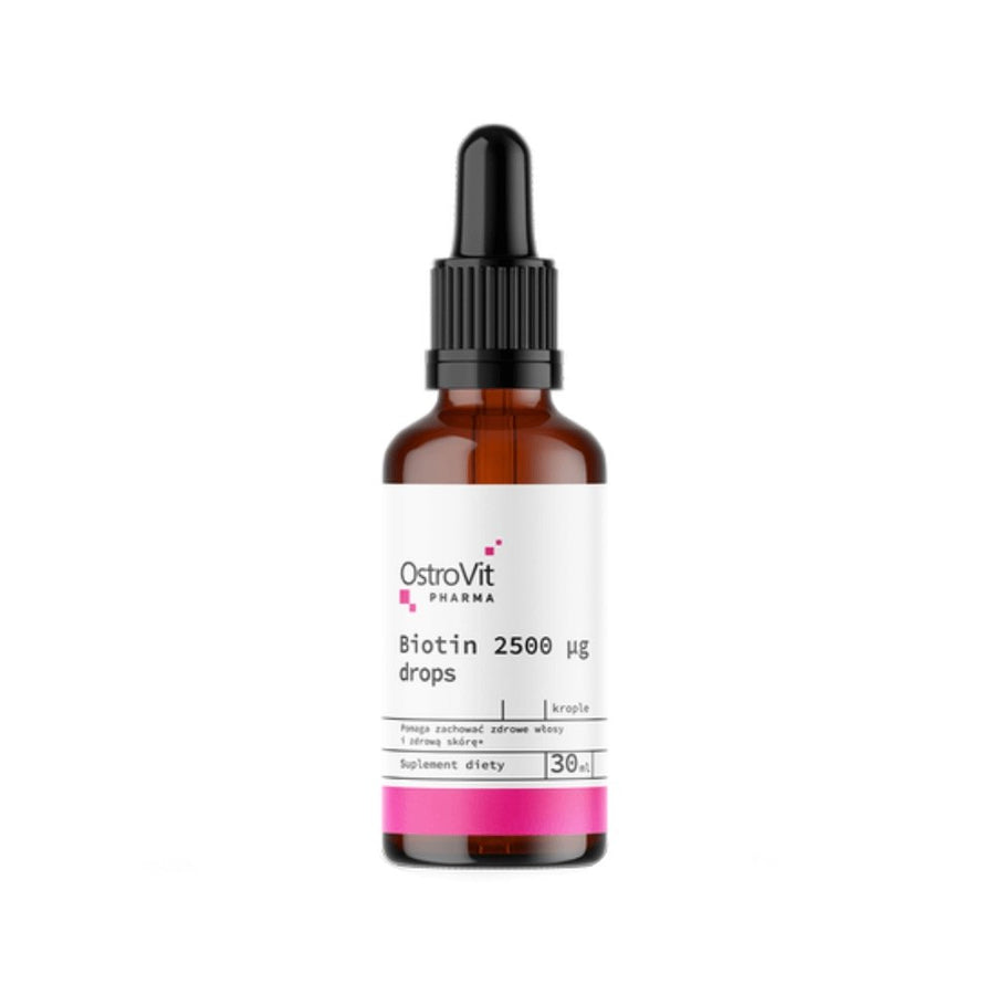 Vitamine si minerale | Biotina Pharma 2500mcg, 30ml, Ostrovit, Supliment alimentar pentru piele, unghii si par 0