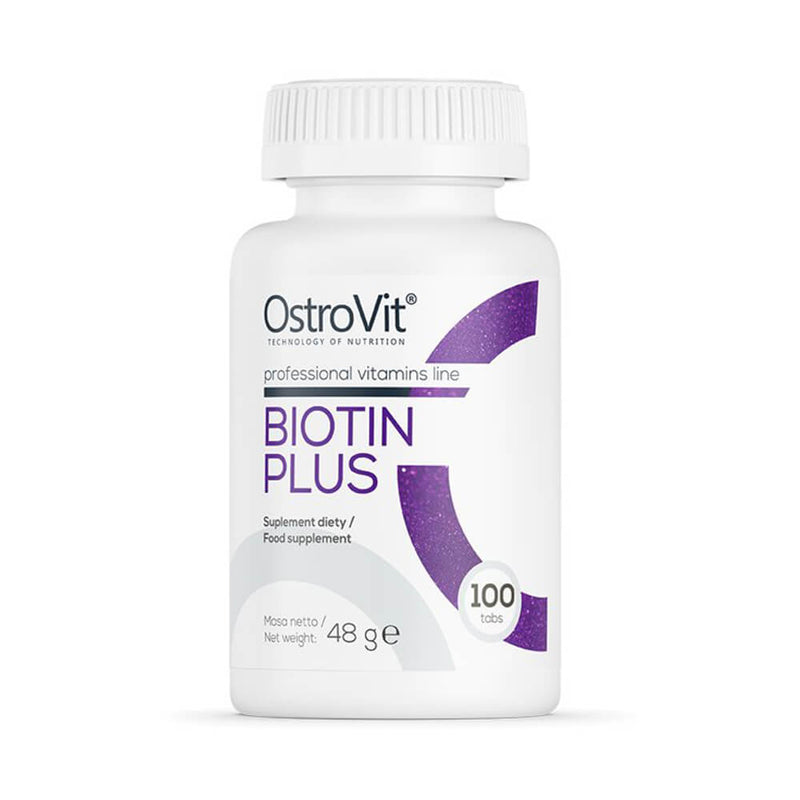 Vitamine si minerale | Biotina Plus 100 tablete, Ostrovit, Supliment alimentar sanatate si frumusete femei 0