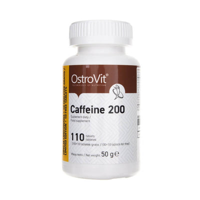 Suplimente antrenament | Cofeina 200, 110 tablete, Ostrovit, Supliment alimentar pre-workout cu cofeina 0