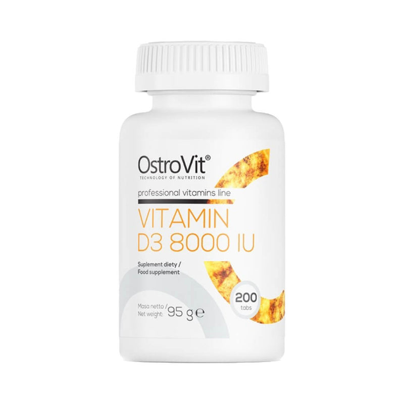 Suplimente pentru oase si articulatii | Vitamina D3 8000IU 200 tablete, Ostrovit, Supliment alimentar pentru imunitate si sanatate 0