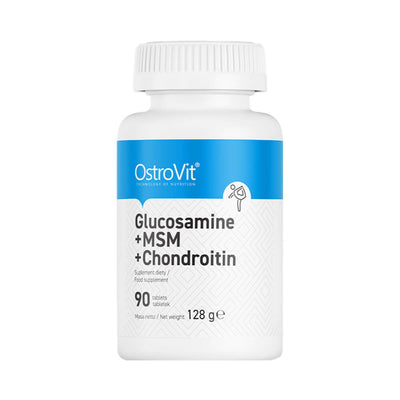 Suplimente pentru oase si articulatii | Glucozamina + MSM + Condroitina 90 tablete, Ostrovit, Supliment alimentar pentru oase, articulatii, par, unghii, piele 0
