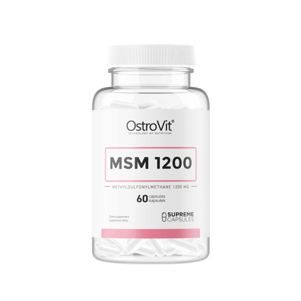 Suplimente pentru oase si articulatii | MSM 1200mg, 60 capsule, Ostrovit, Supliment alimentar pentru piele, par, unghii si articulatii 0