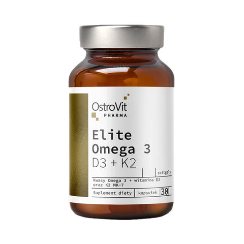Acizi grasi Omega | Elite Omega 3 D3 + K2 1000mg, 30 capsule moi, Ostrovit 0