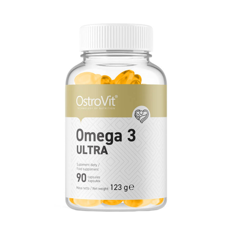 Acizi grasi Omega | Omega 3 Ultra 1000mg, 90 capsule moi, Ostrovit, Ulei de peste si vitamina E 0