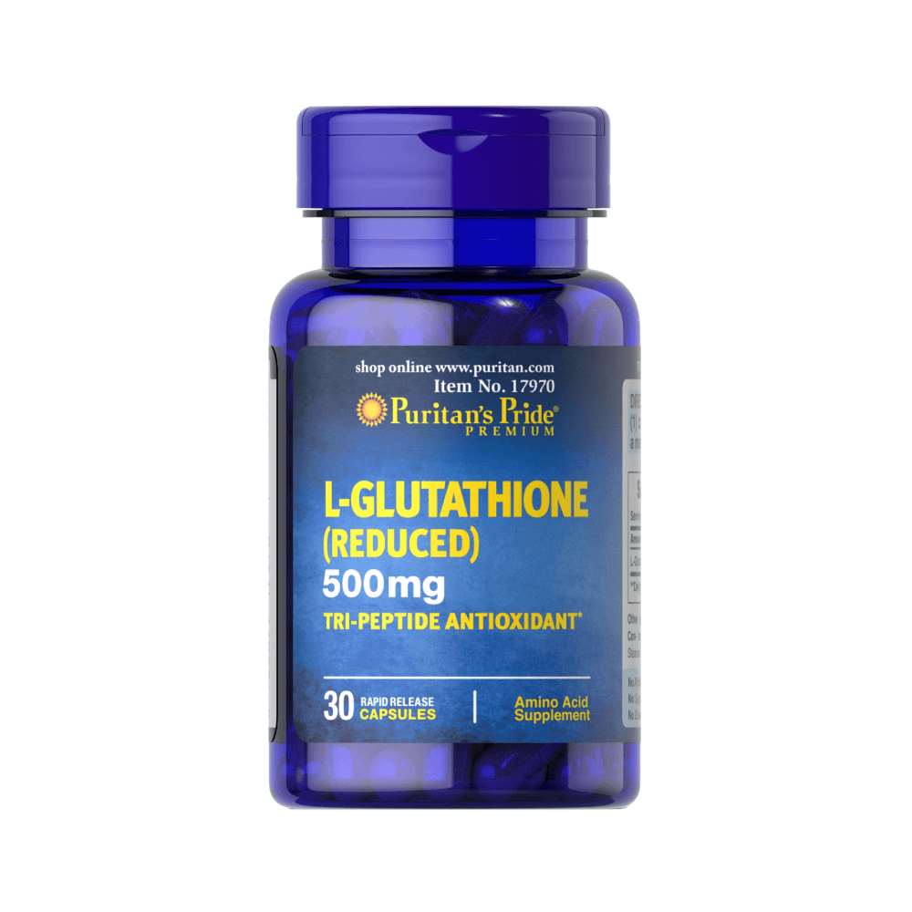 Hepatoprotectoare | L-Glutathione 500mg, 30 capsule, Puritan’s Pride, Supliment antioxidanti sportivi 0
