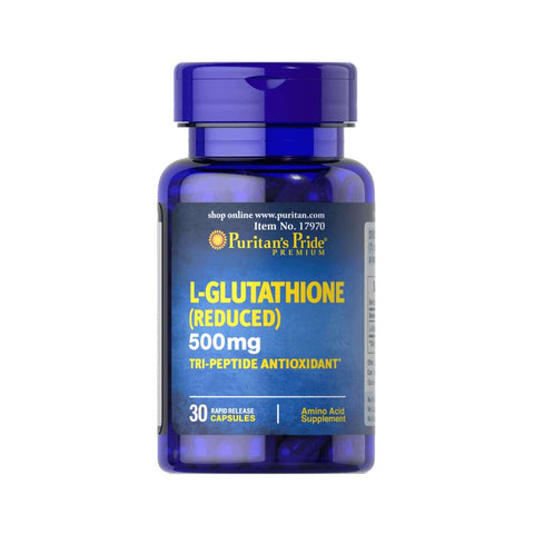 Hepatoprotectoare | L-Glutathione 500mg, 30 capsule, Puritan’s Pride, Supliment antioxidanti sportivi 0