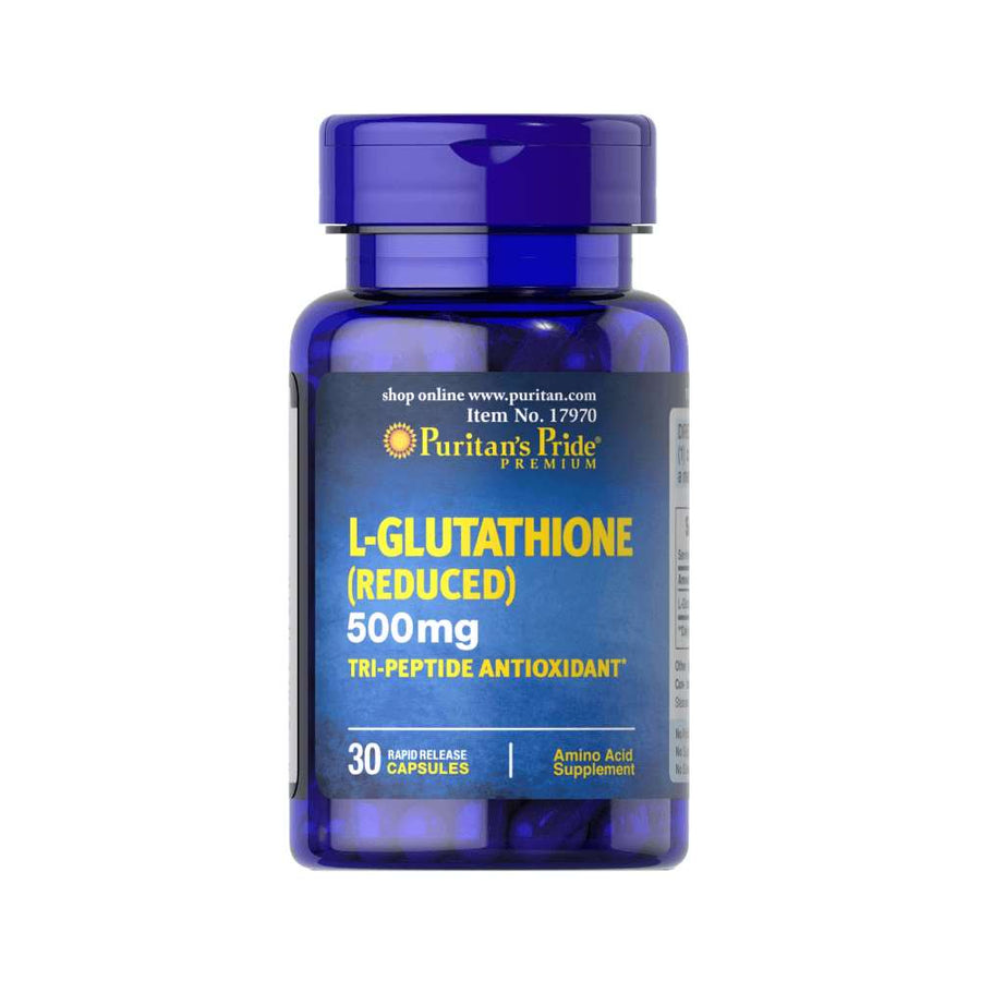 Hepatoprotectoare | L-Glutathione 500mg, 30 capsule, Puritan’s Pride, Supliment antioxidanti sportivi 0