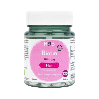 Holland & Barrett | Biotina 1000mcg, 120 tablete, Holland & Barrett, Supliment alimentar pentru piele si par 0