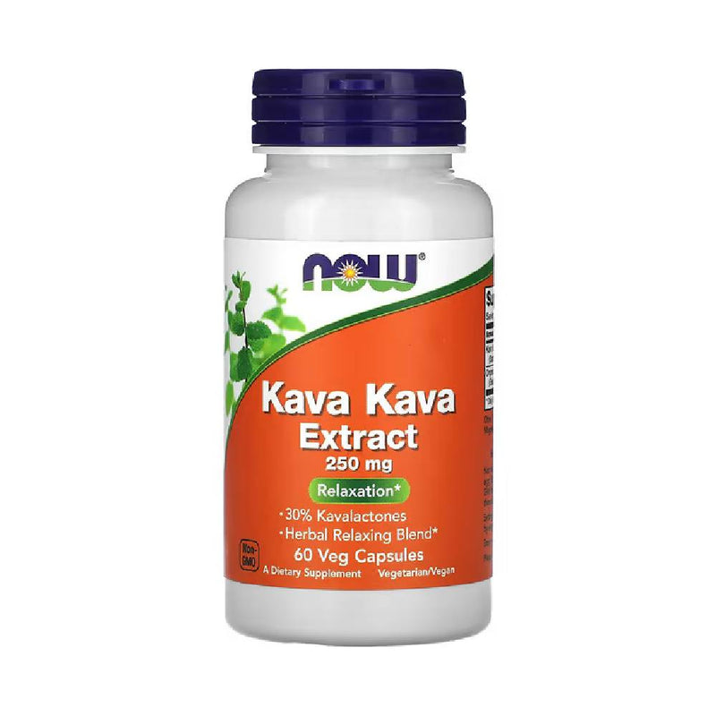 Suplimente antistres | Extract de Kava Kava 250mg, 60 capsule, Now Foods, Supliment alimentar antistres 0