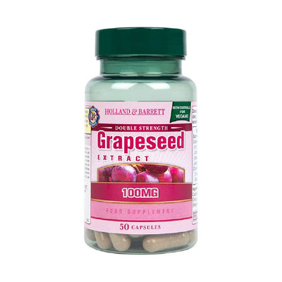 Suplimente sanatate Extract de seminte de struguri 100mg, 50 capsule, Holland & Barrett, Supliment alimentar antioxidanti 1