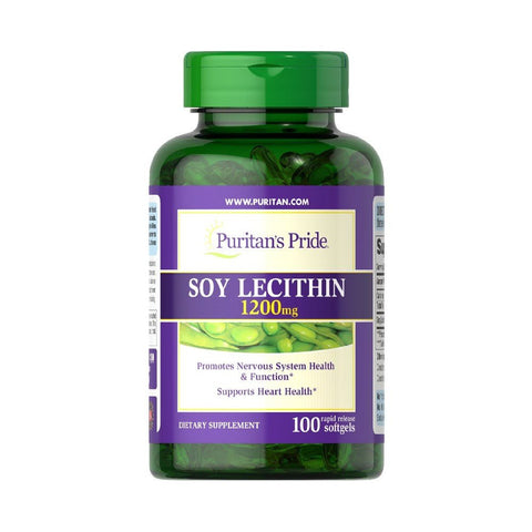 Puritan's Pride | Lecitina de soia 1200mg, Puritan's Pride, 100 capsule, Supliment alimentar pentru sanatate 0